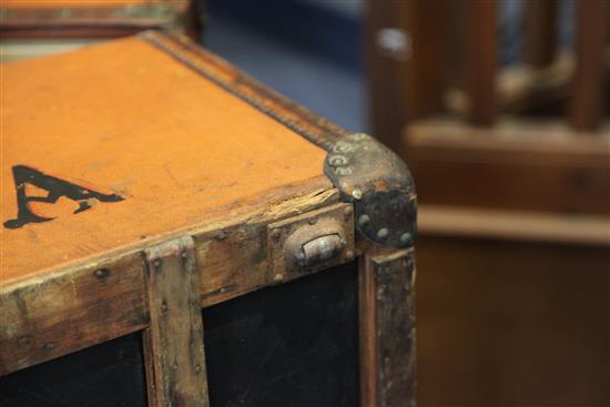 An early 20th century Louis Vuitton cabin trunk, W.3ft 4in.